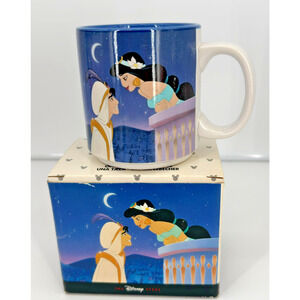 Vintage Walt Disney Aladdin & Jasmine Collectible Coffee Mug and Box